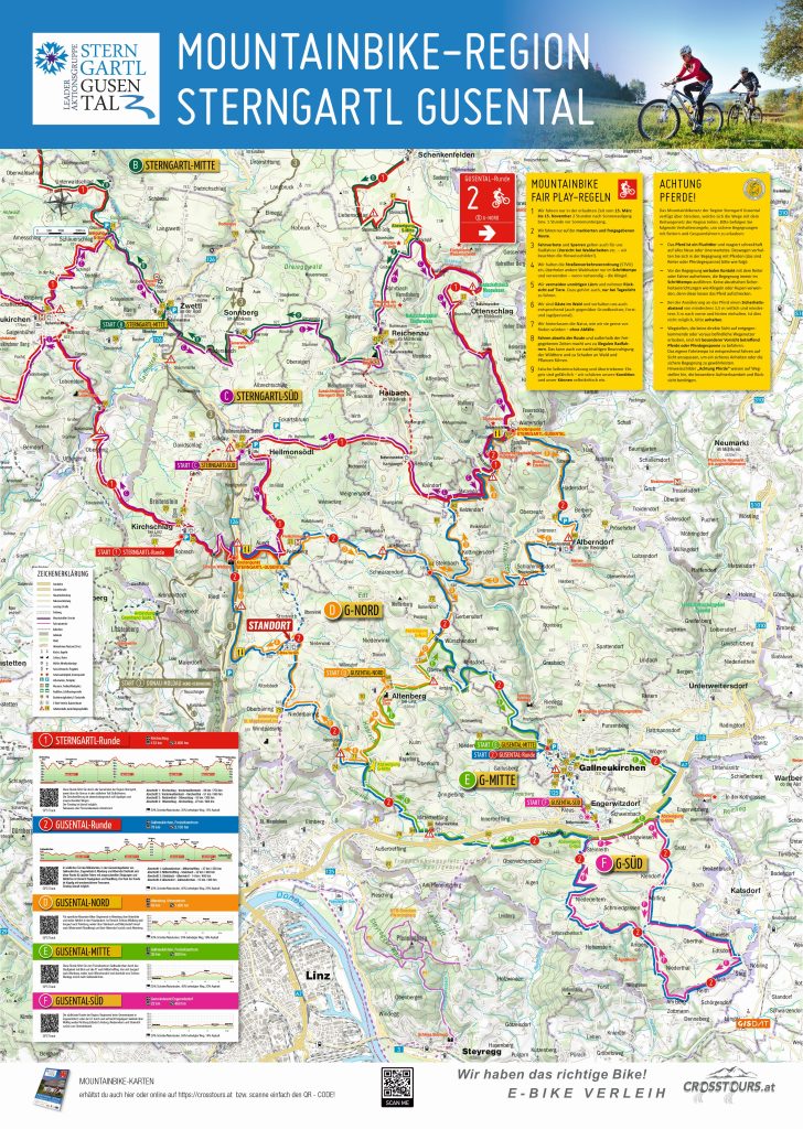 Touren & Strecken E-MTB Sterngartel Gusental Altenberg bei Linz, Bad Leonfelden, Reichenau, Hellmonsödt, Alberndorf, Mühlviertel, Mühlviertler Alm, Gallneukirchen, Engerwitzdorf
